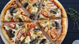 طريقة عمل البيتزا في المنزل -طريقة مفصلة تتضمن تحضير الصلصة و العجينة مثل المطاعم Yummy Food