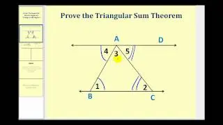 Proving the Triangle Sum Theorem