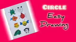 Drawing with Circle Shape/Easy Circle Drawing/Drawing made with Circle Shape/How to make/DIY