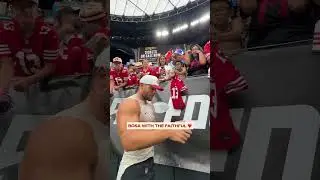 Nick Bosa taking time to sign for fans before kickoff ❤️