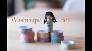 Make a Kokeshi inspired washi tape doll ✂️- DIY easy craft idea