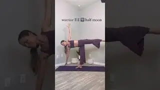 Yoga teachers try one of these creative half moon transitions in your next class #creativeyoga