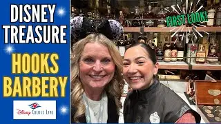 Disney Cruise Line TREASURE | HOOKS BARBERY & BAR Tour | FIRST LOOK | Old Fashion | Pappy Van Winkle