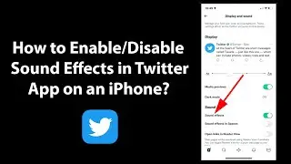 How to Enable/Disable Sound Effects in Twitter App on an iPhone?