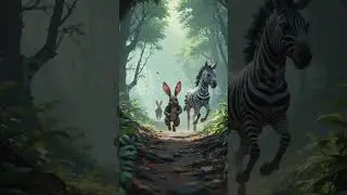 The Brave Rabbit and Zebra Tale of Friendship #rabbitadventures#rabbit #unicon#rabbitanZebra #cute