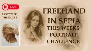Airbrush Freehand in Sepia: This Week’s Portrait Challenge