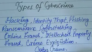 Types Of Cybercrime Hacking Identity Theft Phishing Ransomware | @e2writerb2 |