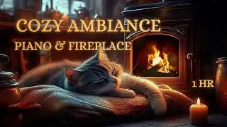 Cozy Fireplace & Relaxing Piano Music 🎹 Warm Indoor Ambiance | Atmofy