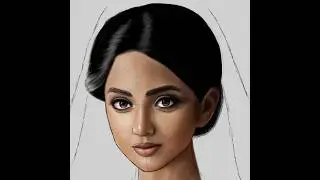 Indian Woman Speed Paint on Procreate #ytshorts #art #draw  #procreate #speedpaint #india #hindi