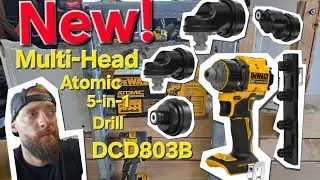 New Dewalt DCD803B Multi-Head Drill Driver (5-In-1)! With 1.7 and 3.5 Powerstack Batteries! M12 is 😢