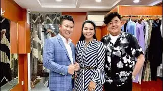 Ngọc Huyền, Châu Thanh đến showroom Tiên Tailor Vest Nam Nữ Sang Trọng