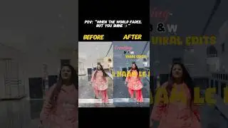 Before vs After Edit 🎬 | Black & White Background with Color Me #shorts #shortsfeeds