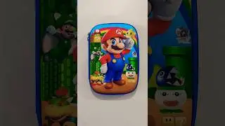 Filling super Mario pencil case with fancy stationery #stationery #cutestationery #pencilbox #asmr