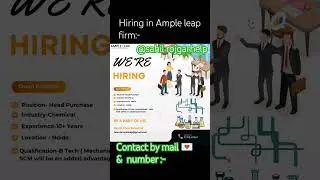 Hiring Head purchase in Ample leap #remix #motivation #hirings #naukri #indiahiring #immediatehiring