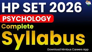 HP SET 2026 | PSYCHOLOGY | Paper -2 | Detail Syllabus Analysis #hpset2026 #hpset #hppsc #ugcnet