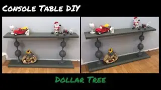 Wooden Console table DIY | Dollar Tree living room decor | farmhouse | home decor | Christmas ready
