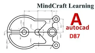 AutoCAD 2D Practice Drawing D87 | Mechanical Drawing Exercise | Step-by-Step Tutorial