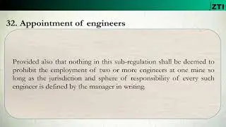 CMR Regulation 32 (Appointment of Engineers)