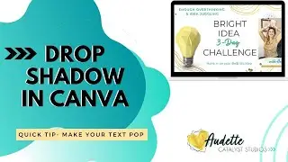 Canva tip-  how to fake a 'drop shadow' so your words pop