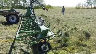 Krone KWT 2000 Tedder At Work in Hay and Forage!