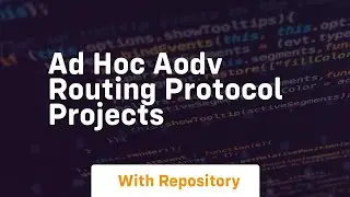 Ad hoc aodv routing protocol projects