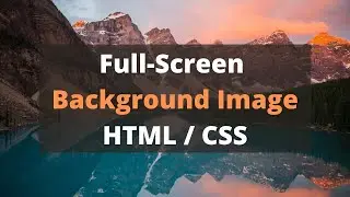 Full Screen Background Image with HTML CSS | Responsive Full Page Background Image CSS
