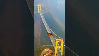 Flying high on China's sidu river bridge! #china #chinesebridge #siduriverbridge #engineering