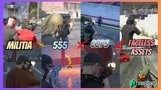 💥Militia vs. 555 x Faceless Assets x Cops // Red Garge & Hospital I NoPixel 4.0 GTA RP