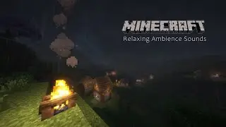 Minecraft Night Ambience Raining Campfire &ndash; Relaxing ASMR Sounds for Sleep & Study (1 Hour)