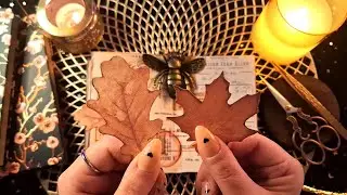 ASMR | Journal With Me | Relaxing Scrapbooking | Paper Sounds | Fireplace Ambience | No Talking