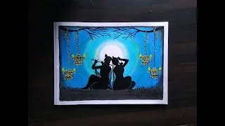Janmashtami special /Radhastami special Lord Radha Krishna drawing in oil pastel/Radha Krishna/Holi