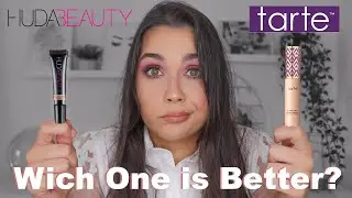 HUDA BEAUTY OVERACHIEVER VS TARTE SHAPE TAPE | FULL COVERAGE CONCEALER BATTLE | Leonor Pinto