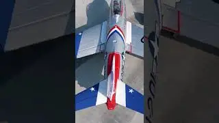 Experience the thrill as the F-86 Sabre jet performs stunning aerial stunts! 🛩️ #rcplane