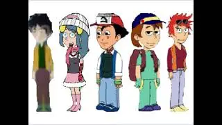 The Big Five (Ash Ketchum, Dawn, Brock Harrison, Ritchie and Zoey) (from Pok&eacute;mon) in GoAnimate/Vyond