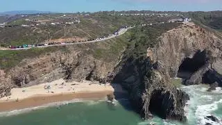 Praia de Odeceixe Mar 4k by drone