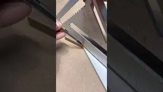 How to cut angles sharper than 45&deg; without measuring 🔥🪚 #CarpentryTips #Woodworking #Tools #viral