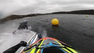 Quinten Bossche Wintertraining jetski Lac de l'eau heure