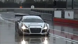 Impressionante! Da vedere!! Audi R8 GT3 Dindo Capello CAMERA CAR su pista bagnata!!Da paura!!