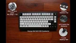 【ASMR / Typing Sound】Keychron Q1 with Akko CS Silver Tape Mod PE Pad
