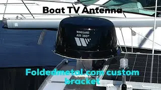 Hard To Top Adding TV Antenna Winegard Air 360 with custom bracket from Foldedmetal.com