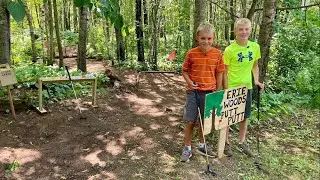 Two 11-year-olds make most of summer, build woodsy mini-golf course