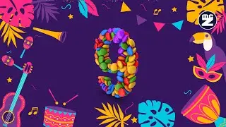 🎭 COUNTDOWN CARNIVAL - 10 seconds - Candy After Effects - ⏱ Timer 10 seconds carnevale - color candy