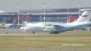 ИЛ-76ТД Руление и взлет 2024 год