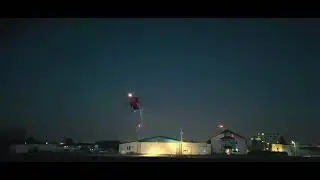 Eurocopter EC 135 Air Transport Europe Helicopter Late Evening Landing Olomouc