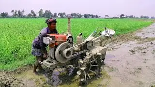 Easy Way Machine Start - Power Tiller Starting & Driving Techniques - Daily Machine Work