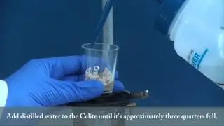 Making a celite pad for filtration