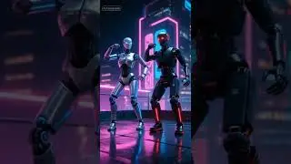 Red vs Blue Robot Dance Off #robotics #dance #trending