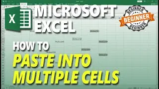 Microsoft Excel How To Paste Into Multiple Cells