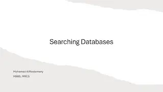 Evidence-Based Database Searching: PICO, MeSH/Emtree, and Boolean Strategy