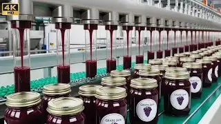 Inside a Modern Grape Factory: From Farm to Delicious Grape Jam (Full Process)